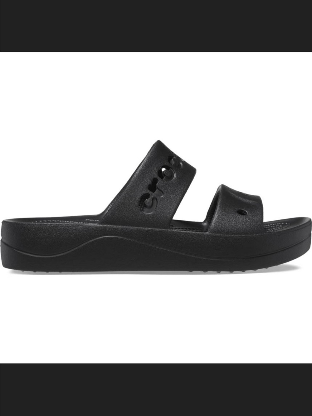 CROCS Women's Black Baya Platform Sandals w10 NWT